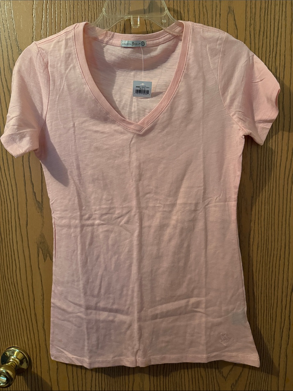 Light Pink V-Neck Tee